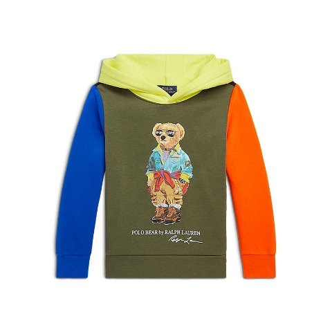 Polo Ralph LaurenBoys  Polo Bear Color-Blocked Fleece Hoodie - Little Kid