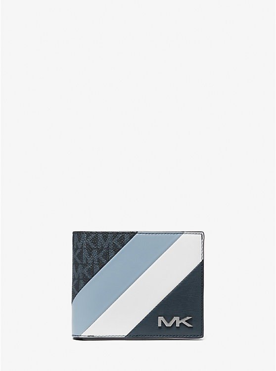 Signature Logo and Stripe Wallet With Passcase Gift Set