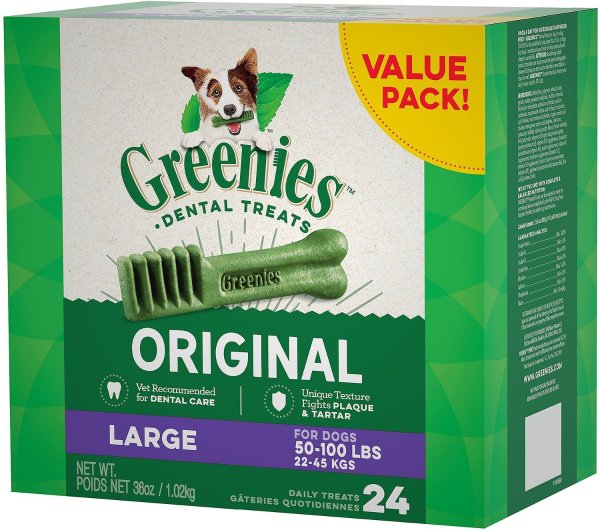 Large Dental Dog Treats, 24 count - Chewy.com