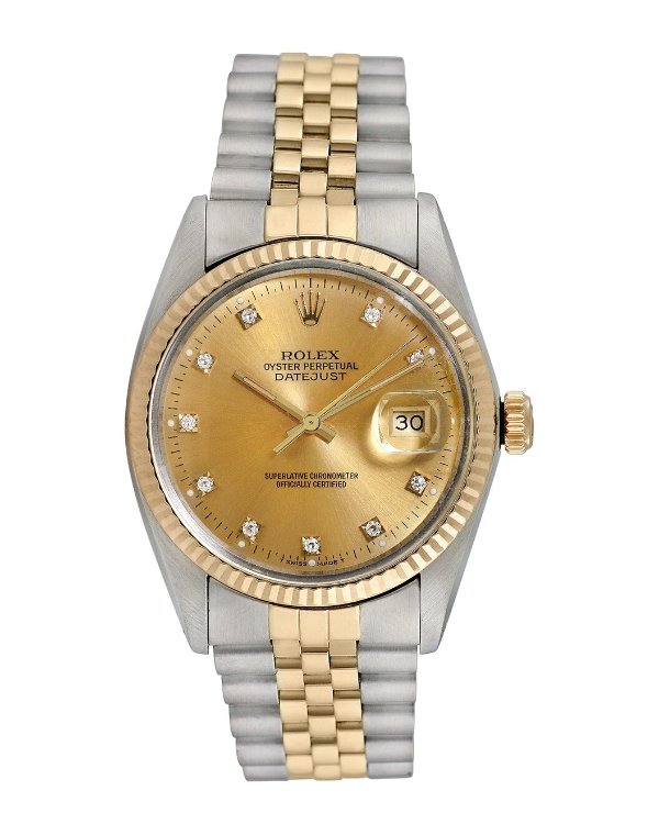 Men's Datejust Diamond Watch, Circa 1980s (Authentic Pre-Owned)