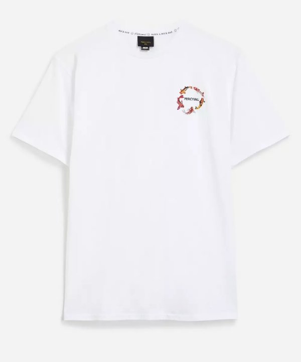 PERCIVAL 锦鲤刺绣 T恤