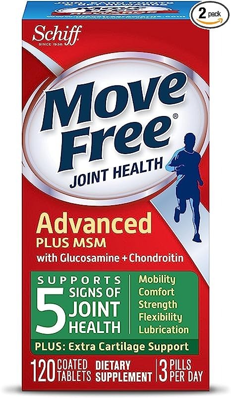Advanced Plus MSM with Glucosamine & Chondroitin , 120 Count (Pack of 2)