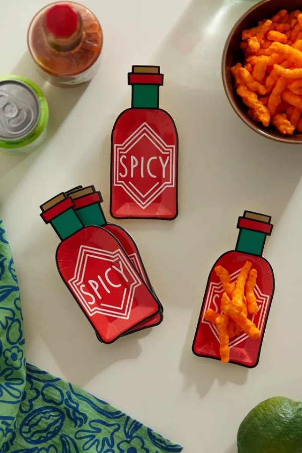 Spicy Bottle Canape Disposable Plate Set