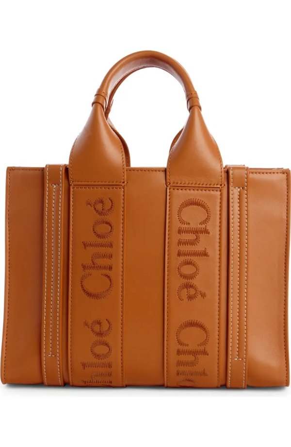 Small Woody Leather Tote