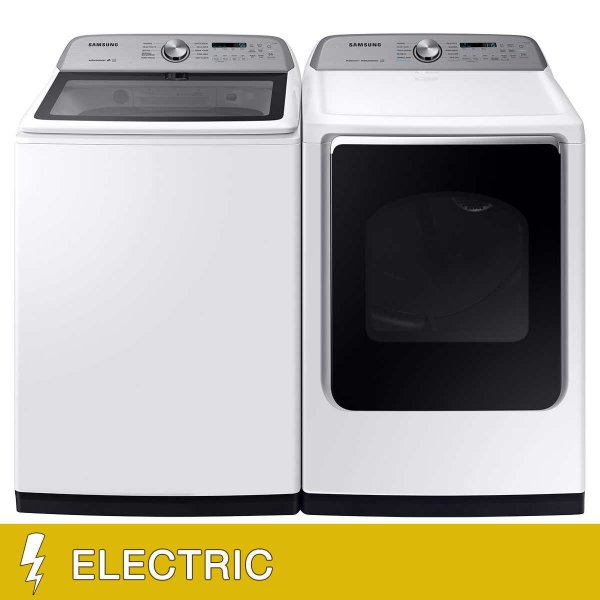 5.4CuFt Active WaterJet Washer and 7.4CuFt ELECTRIC Dryer with Steam Sanitize+