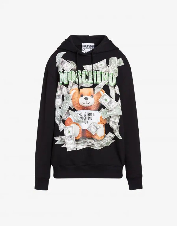 Dollar Teddy Bear cotton sweatshirt - Dollar Teddy Bear - FW19 COLLECTION - Moods - Moschino | Moschino Shop Online
