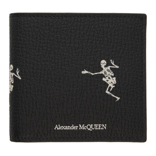 Black & Off-White Dancing Skeleton Wallet