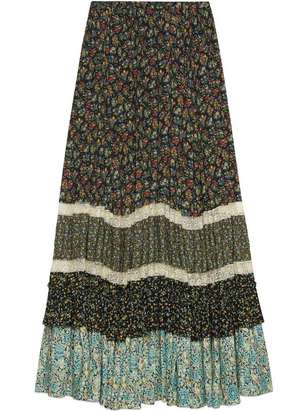 Liberty floral crepe skirt