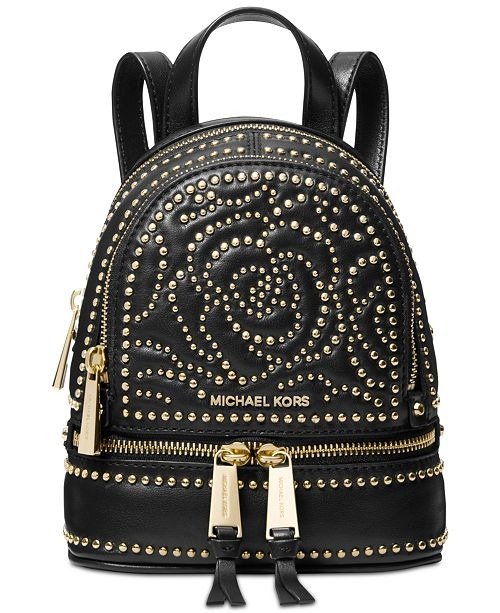 Rhea Mini Zip Studded Convertible Backpack