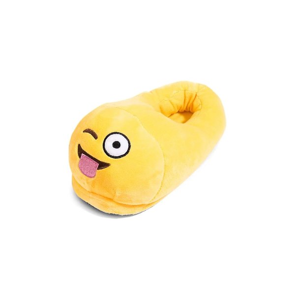 Kid's Unisex Winky-Face Cozy Emoji Slippers