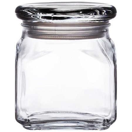 Anchor Hocking 10-Ounce Emma Jar with Glass Cover, Set of 4