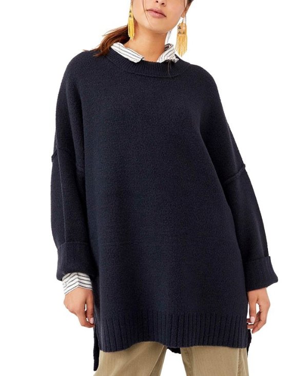 Peaches High-Low Tunic Sweater