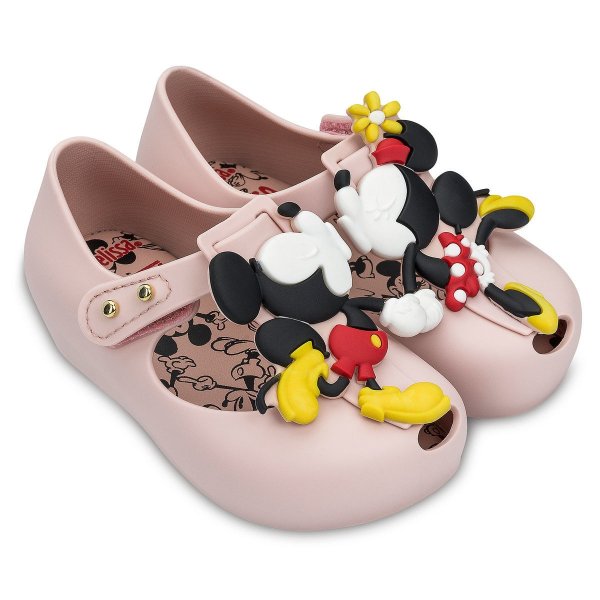 Mickey and Minnie Mouse Kissing Mary Jane Flats for Kids by Melissa Shoes