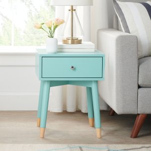 Mainstays Single Drawer End Table, Multiple Colors