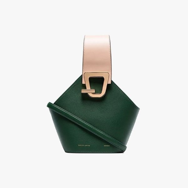 green Johnny mini leather bucket bag