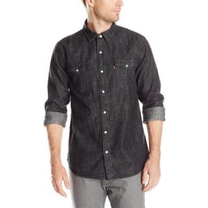 Levi's Men's Standard Barstow Denim Western Snap-Up Shirt