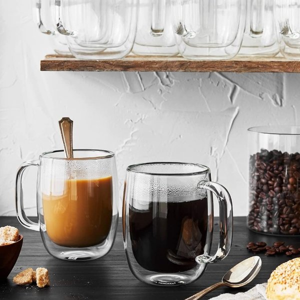 Sorrento Plus 4-pc Double Wall Glass , Insulated Coffee Mug