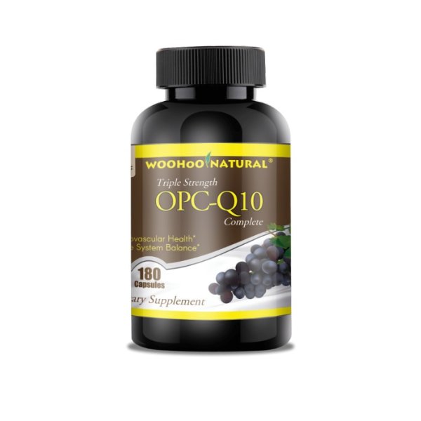 WooHoo Natural OPC-Q10三重功效完整配方葡萄籽胶囊 180粒