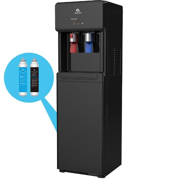 Self Cleaning Bottle Less Water Cooler Dispenser with Filter Hot/Cold Water Child Safety Lock UL/Energy Star in Black-A7BOTTLELESSBLK - The Home Depot