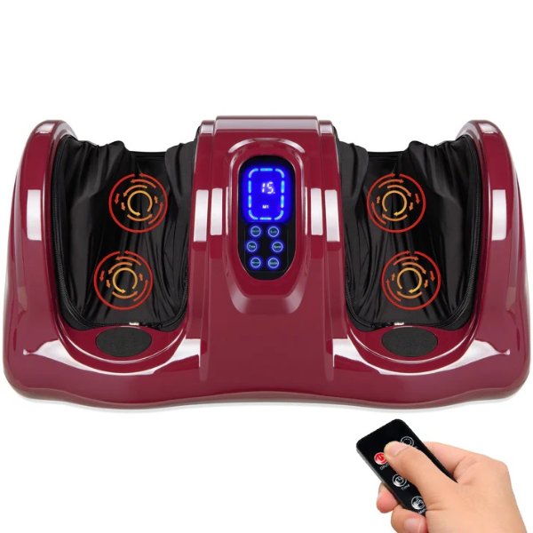Therapeutic Foot Massager w/ for  High Intensity Rollers, Remote, 3 Modes