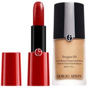 Giorgio Armani Designer Lift Foundation + Rouge Ecstacy Lipstick