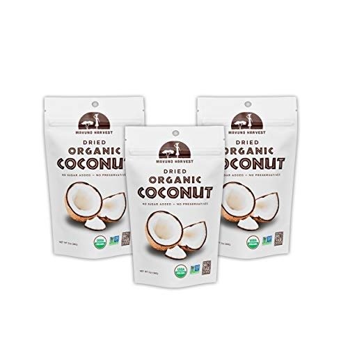 Mavuno Harvest Direct Trade Organic Dried Fruit, Coconut, 3 Count