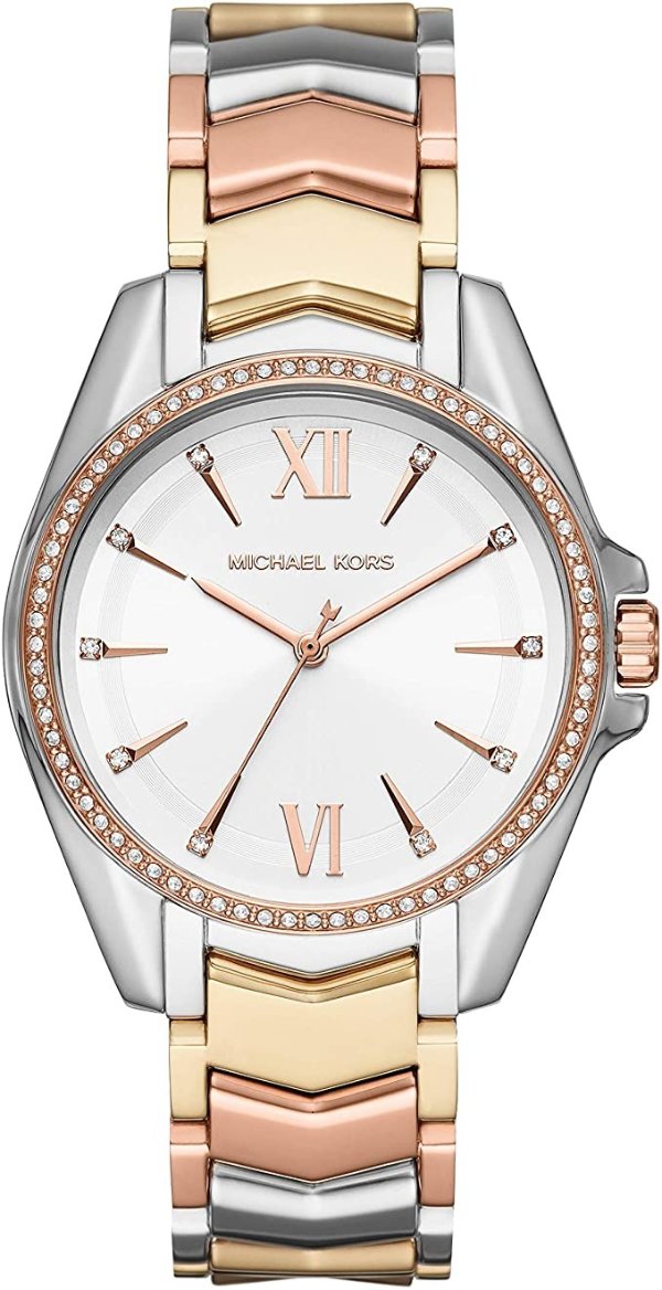 Whitney Stainless Steel Watch With Glitz Accents