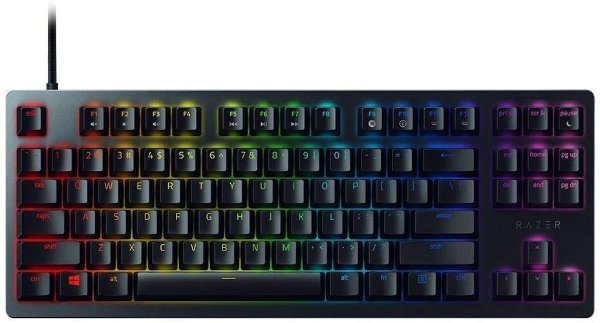 Huntsman Tournament Edition TKL Tenkeyless Gaming Keyboard: Fastest Keyboard Switches Ever - Linear Optical Switches - Chroma RGB Lighting - PBT Keycaps - Onboard Memory - Classic Black