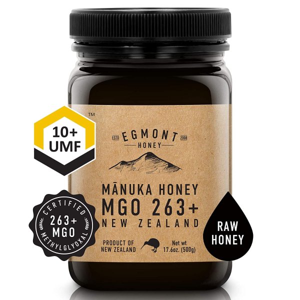 Egmont Honey Manuka Honey - MGO 263+ UMF 10+ - 17.6oz Original from New Zealand (500g)