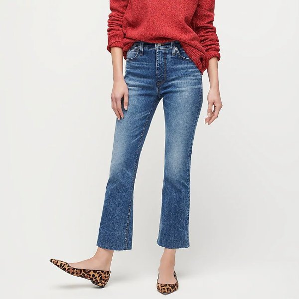 Demi-boot crop jean in Cool Shadow wash