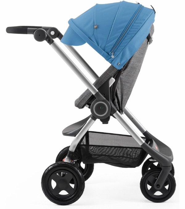 Scoot Complete Stroller - Black Melange/Blue