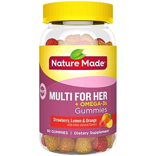 Women's Multivitamin + Omega-3 Gummies, 80 Count for Daily Nutritional Support† (Packaging May Vary)