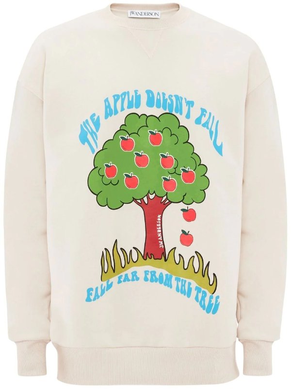 Apple Tree 图案印花卫衣