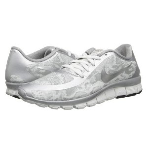 6PM.com美国官网Nike Free Run 5.0银白色跑鞋热卖