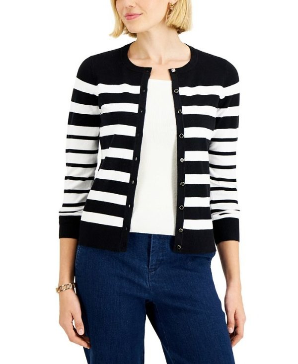 Striped Cardigan, Created for Macy's