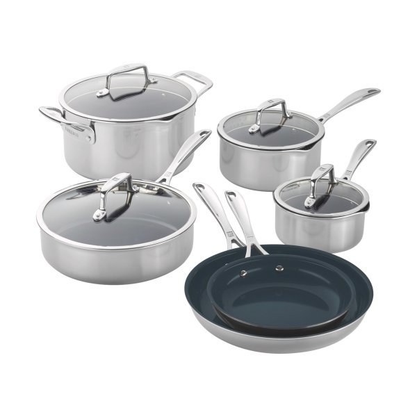 Clad CFX 7-pc, Non-stick, Stainless Steel Ceramic Cookware Set