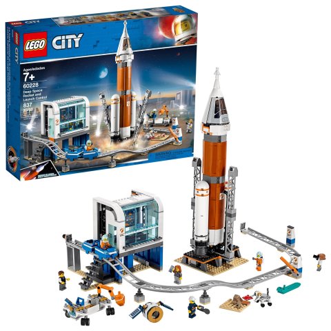 LegoCity Rocket and Launch Control 60228 NASA Space Ship Building Astronaut Toy STEM Learning Model Rocket Kit (837 Pieces)