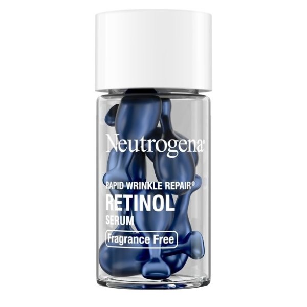Neutrogena Rapid Wrinkle Repair Retinol Face Serum Capsules, 7 ct