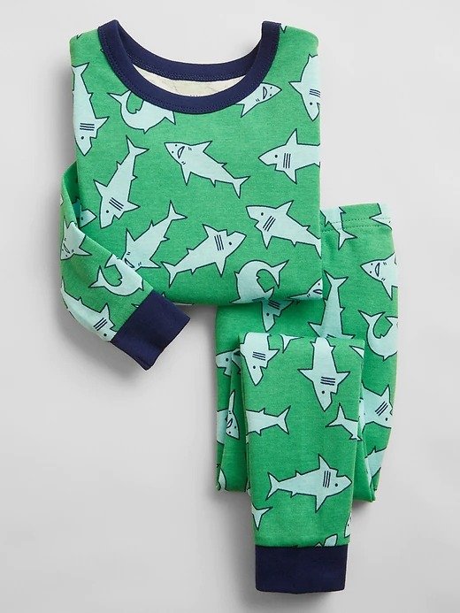 babyGap 100% Organic Cotton Shark Graphic PJ Set