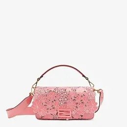 Embroidered pink patent leather bag - BAGUETTE | Fendi | Fendi Online Store