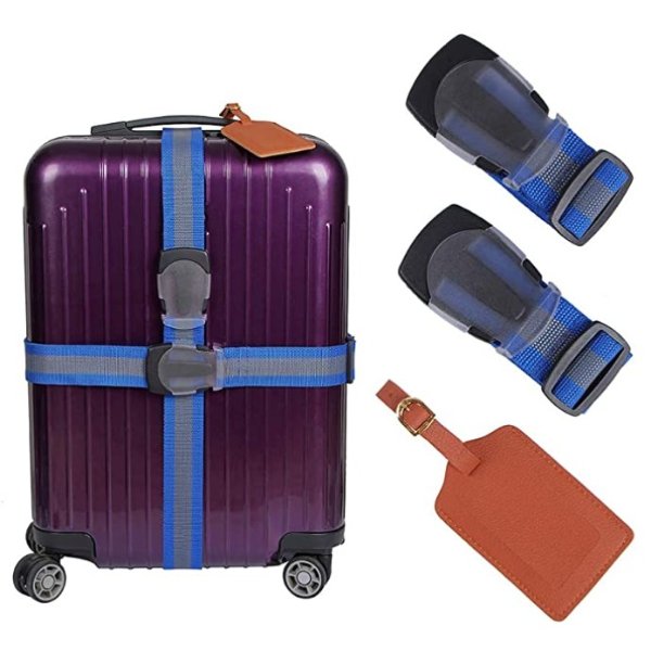 Vigorport Luggage Straps Suitcase Belt TSA Approved With Adjustable Quick-release Buckle