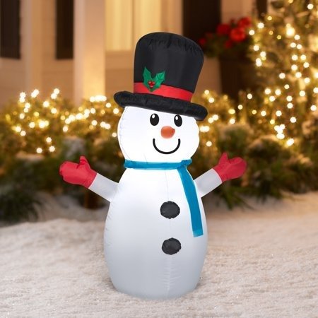 4 FT Snowman Inflatable by Gemmy Industries