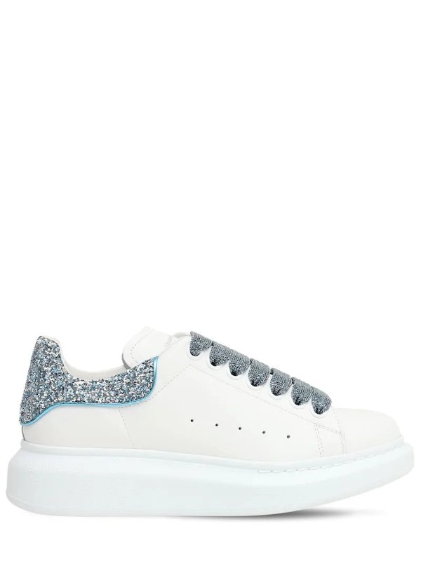 45MM LEATHER & GLITTER SNEAKERS