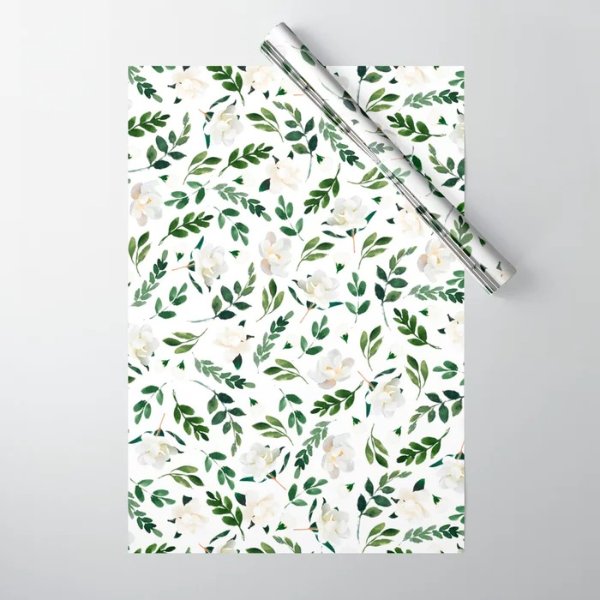 Magnolia Wrapping Paper by greenhouseprints