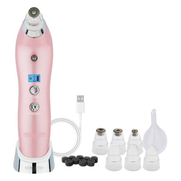 Sonic Refresher Wet/Dry Sonic Microdermabrasion and Pore Extraction System - Metallic Pink