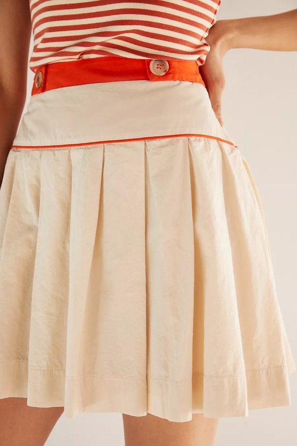 A-Line Pleated Tennis Mini Skirt