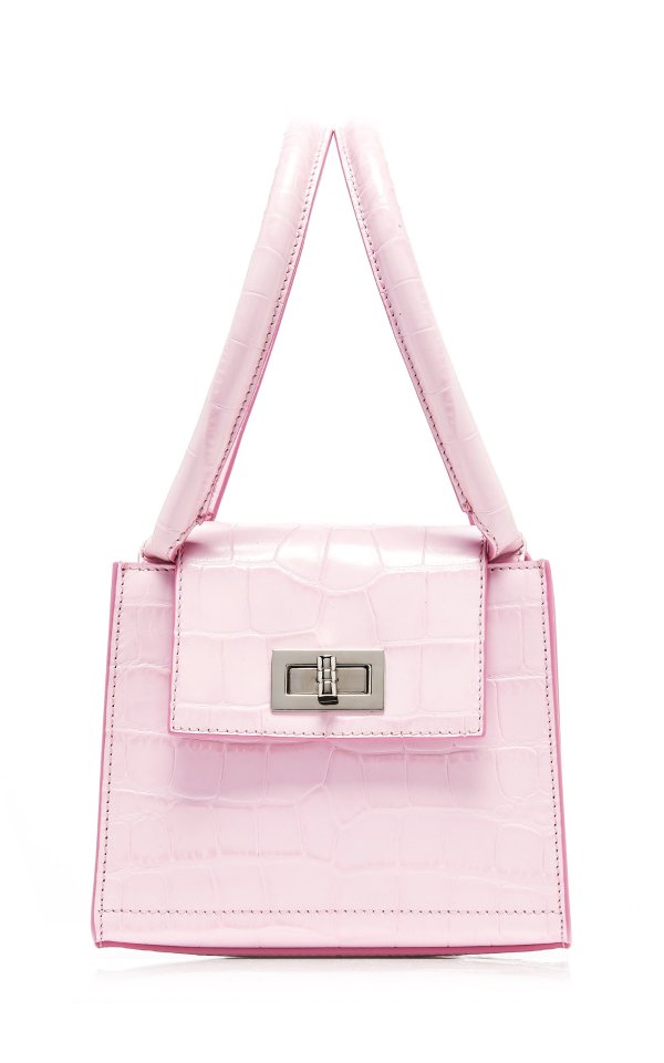 Sabrina Croc-Effect Leather Top Handle Bag