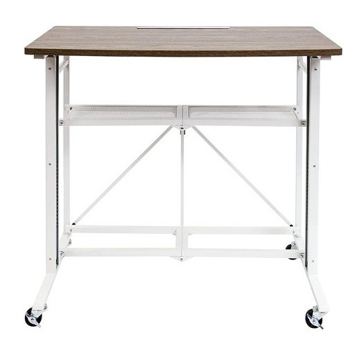 UP2U Height Adjustable Steel Frame Desk with Wheels 
