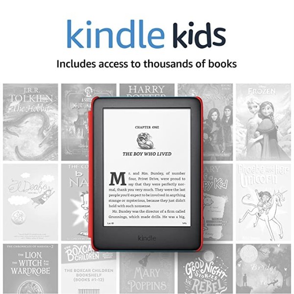 Kindle Kids – Includes access to thousands of books, a kid-friendly cover, and a 2-year worry-free guarantee