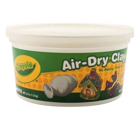 Air-Dry Clay, White, 2.5 Lb Resealable Bucket